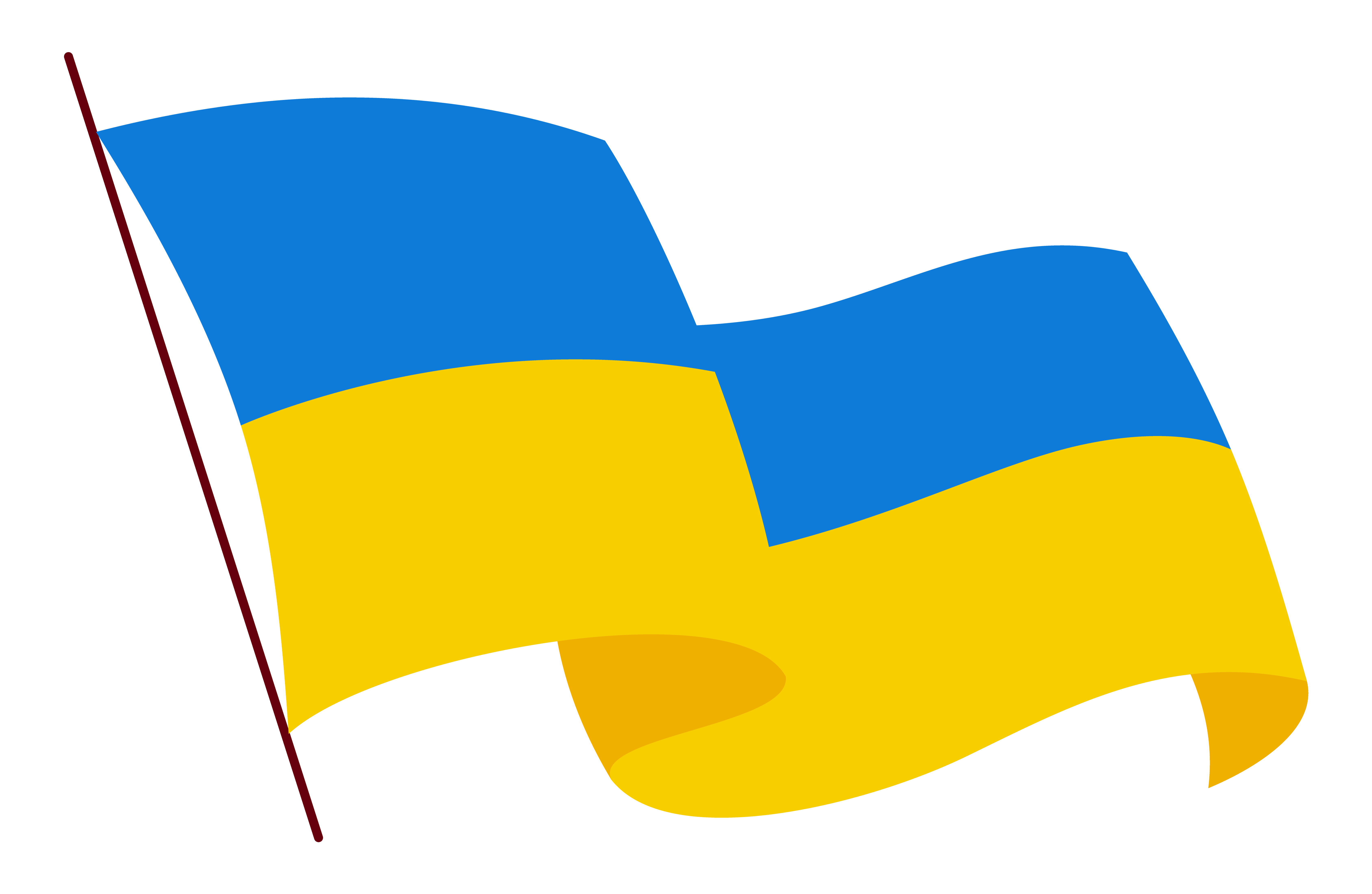 Ukraine flag waving