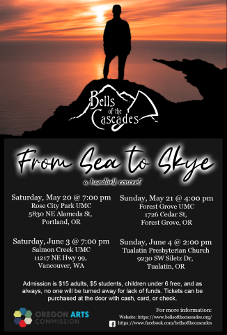 Bells of the Cascades, Spring 2023 concerts, "From Sea to Skye"